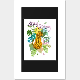 Tiger Stay Strong illustration Posters and Art